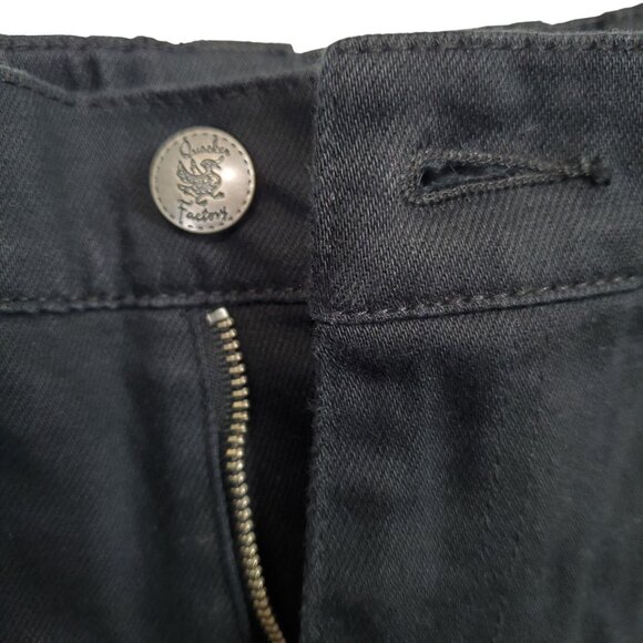 Quacker Factory 2X Jeans Black Denim Pants Holiday Snowman Embroidery Festive - Picture 7 of 12